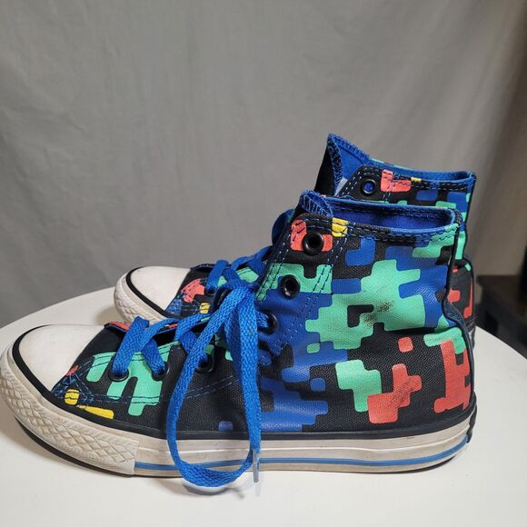 Converse All-Star High‎ Top Chuck Taylor Tetris Junior size 3 - Picture 2 of 6